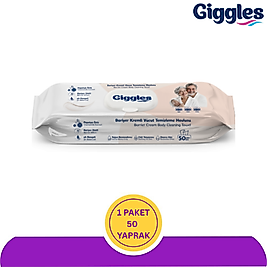 Giggles Bariyer Kremli Perine ve Vücut Temizleme ve Bakım Havlusu 50'li