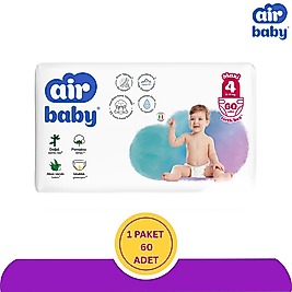 Air Baby Bebek Bezi Jumbo 4 Numara Maxi 60'lı