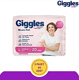 Giggles Kadın Mesane Pedi Large(Yoğun) 20'li 60 Adet (3 Paket)