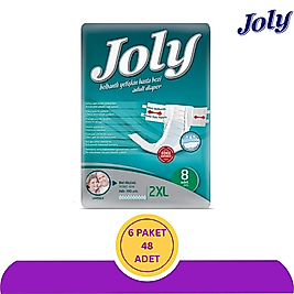Joly Belbantlı Hasta Bezi XXL (Ekstra Büyük) 8'li 48 Adet (6x8)