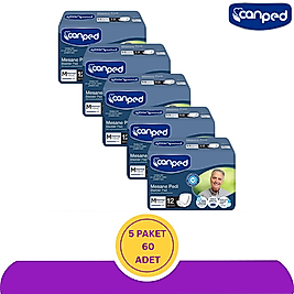 Canped Mesane Pedi Erkek M Boy 60 Adet Ekonomik Paket 5X12 Adet