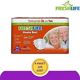 FreshLife Belbantlı Hasta Bezi XLarge (XL) 120 Adet (4x30)