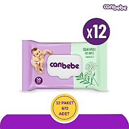 Canbebe Islak Havlu 56 lı x 12 Adet