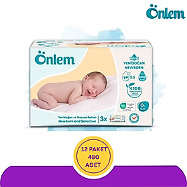 Önlem 40x12 480 Yaprak Yenidoğan Hassas Bakım Islak Havlu Mendil