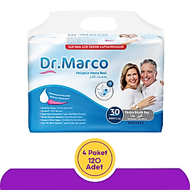 Dr. Marco Belbantlı Yetişkin Hasta Bezi Extra Büyük (XL) 120 Adet (4x30)