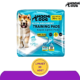 Hachi Dog Köpek Eğitim Pedi 60x90 cm Kaydırmaz Bantlı 5 Katman 30 Adet