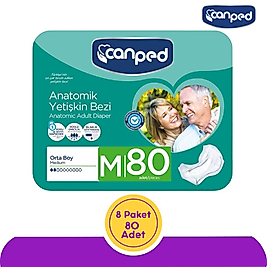 Canped Anatomik Yetişkin Hasta Ara Bezi Orta (M) 80 Adet