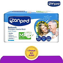 Canped Belbantlı Polietilen Yetişkin Hasta Bezi Medium (M) - 30 Adet