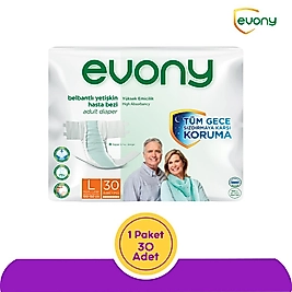 Evony Belbantlı Yetişkin Hasta Bezi Büyük (L) - 30 Adet