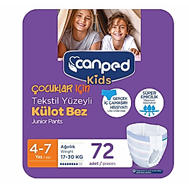 Canped Kids Çocuklar İçin Emici Külot (4-7 Yaş) 54 Adet