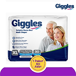 Giggles Belbantlı Yetişkin Hasta Bezi Extra Büyük (XL) 30 Adet