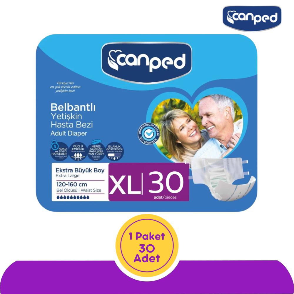 Canped Belbantlı Hasta Bezi Extra Large (XL) 30 Adet
