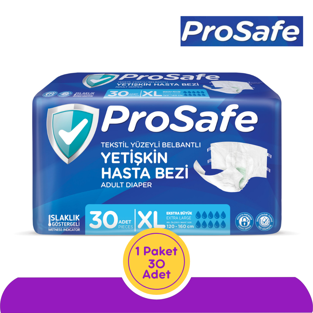 Prosafe Belbantlı Yetişkin Hasta Bezi Extra Large (XL) 30 Adet