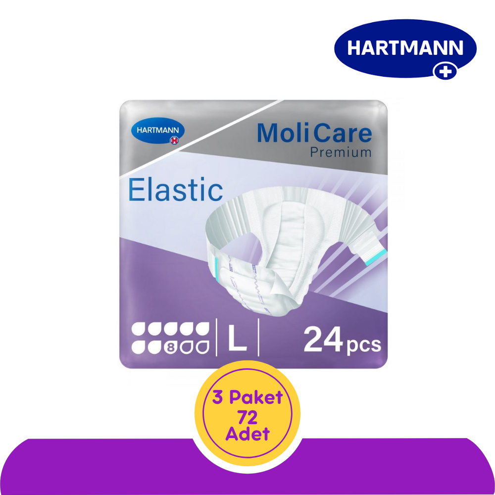 Hartmann MoliCare Premium Slip Super Plus Hasta Bezi 8 Damla Mor Paket (Large) 24'lü (3 Paket)