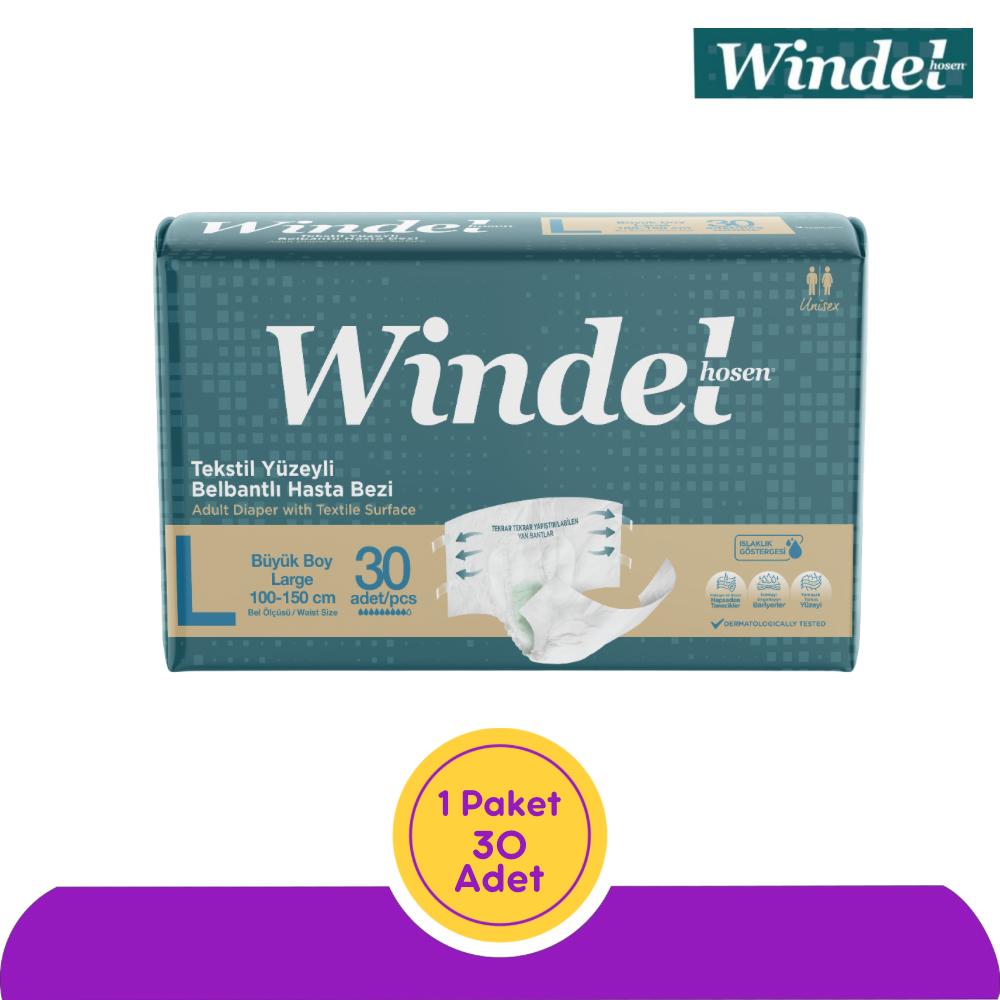 Windelhosen Belbantlı Yetişkin Hasta Bezi Büyük (L) - 30 Adet