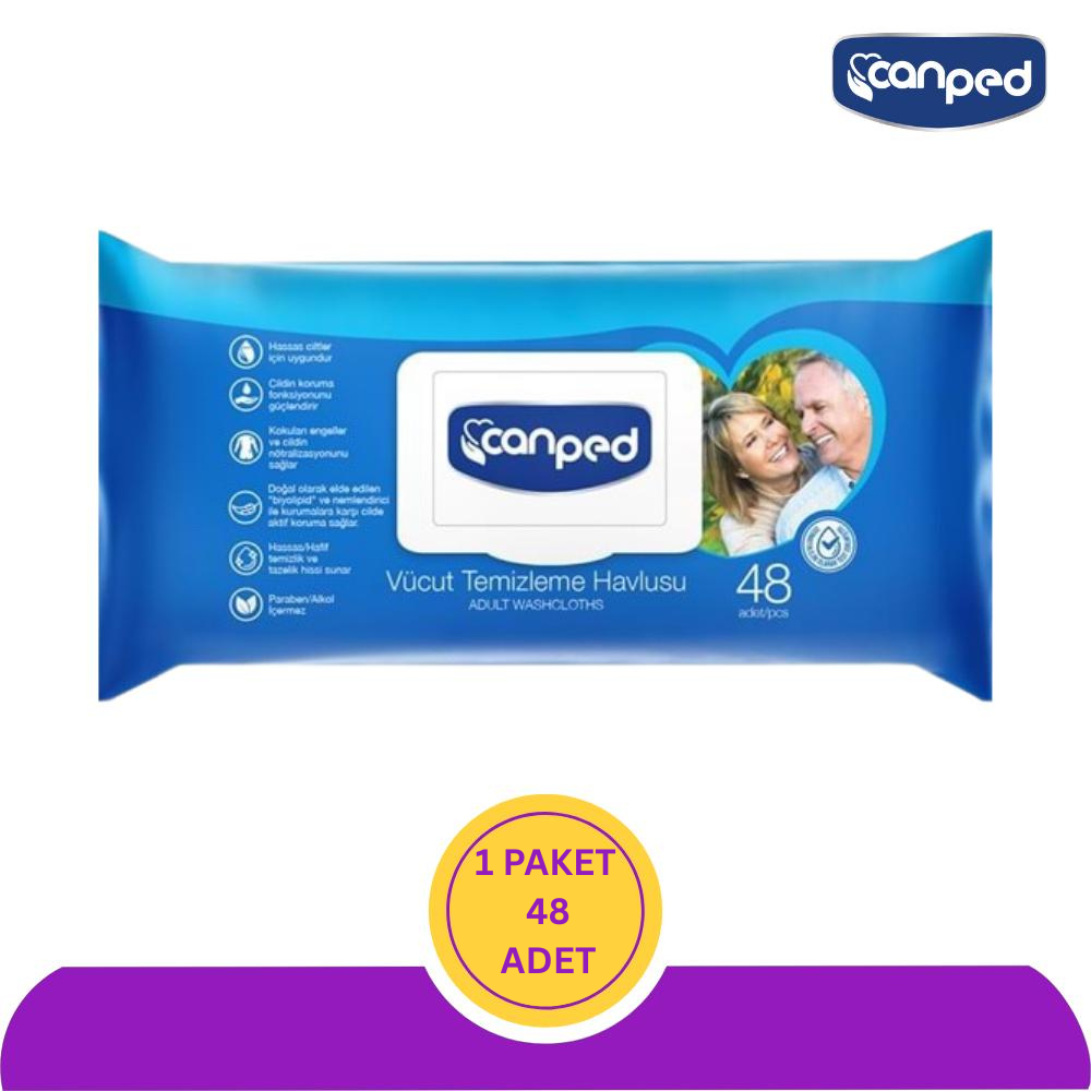 Canped Vücut Temizleme Havlusu 48'li