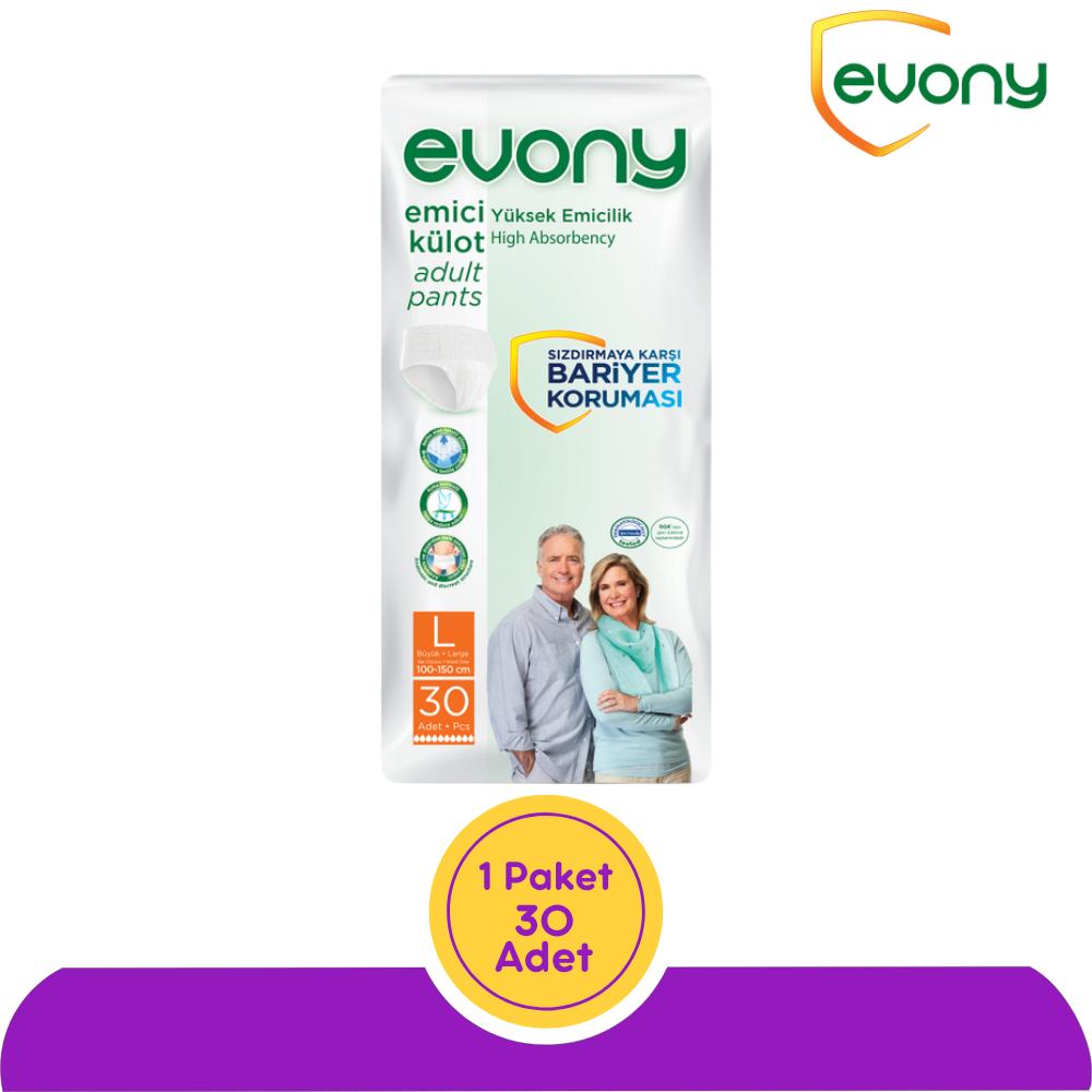 Evony Emici Külot Hasta Bezi Büyük Boy(L) 30'lu 30 Adet