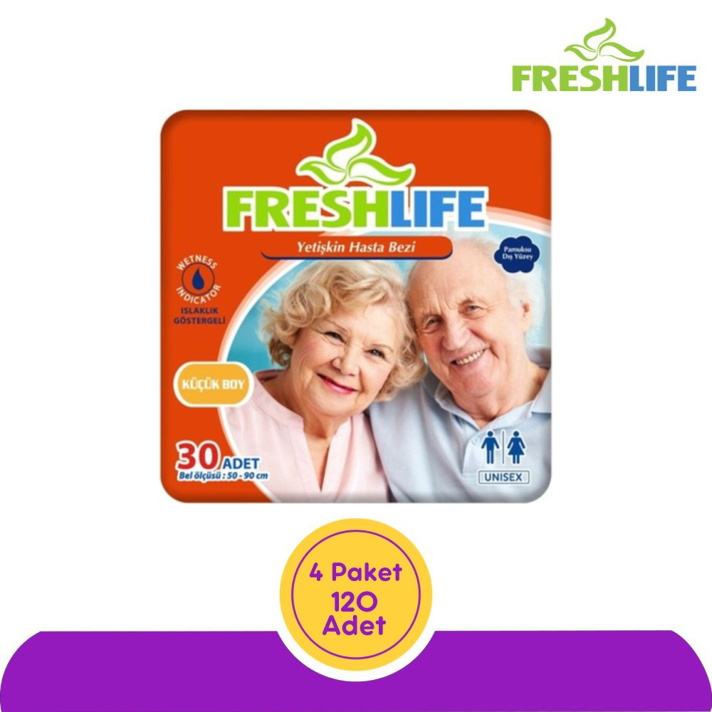 FreshLife Belbantlı Hasta Bezi Küçük (S) 120 Adet (4x30)