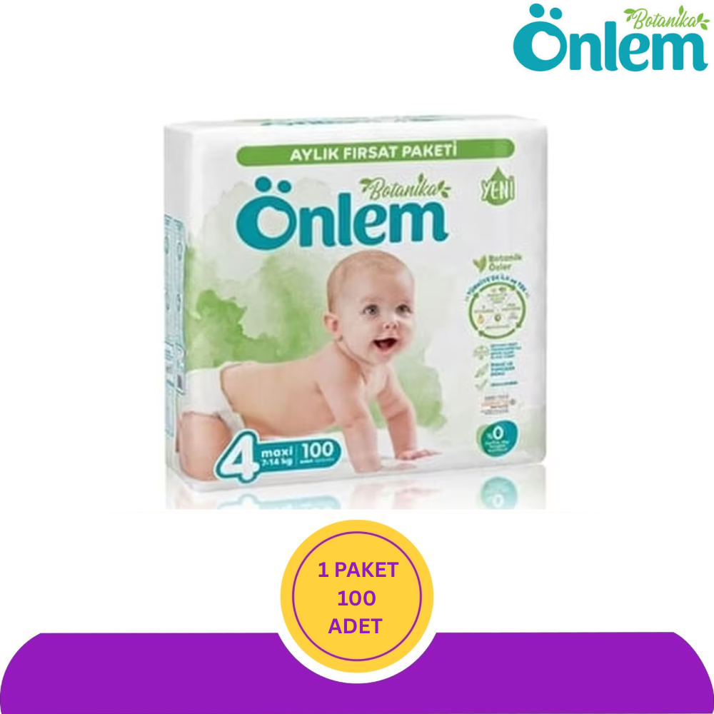 Önlem Botanika No:4 Maxi 100 Adet Bebek Bezi