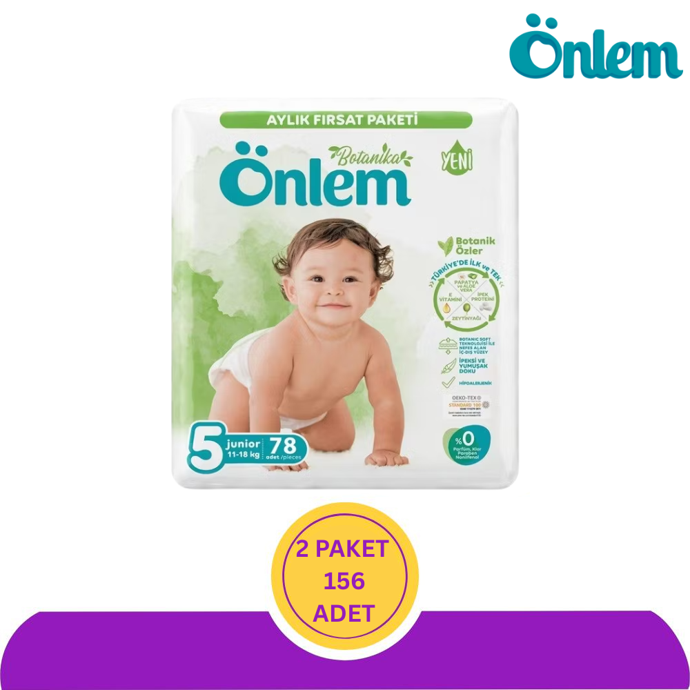 Önlem Botanika No:5 Junior Bebek Bezi 78'li (156 Adet)