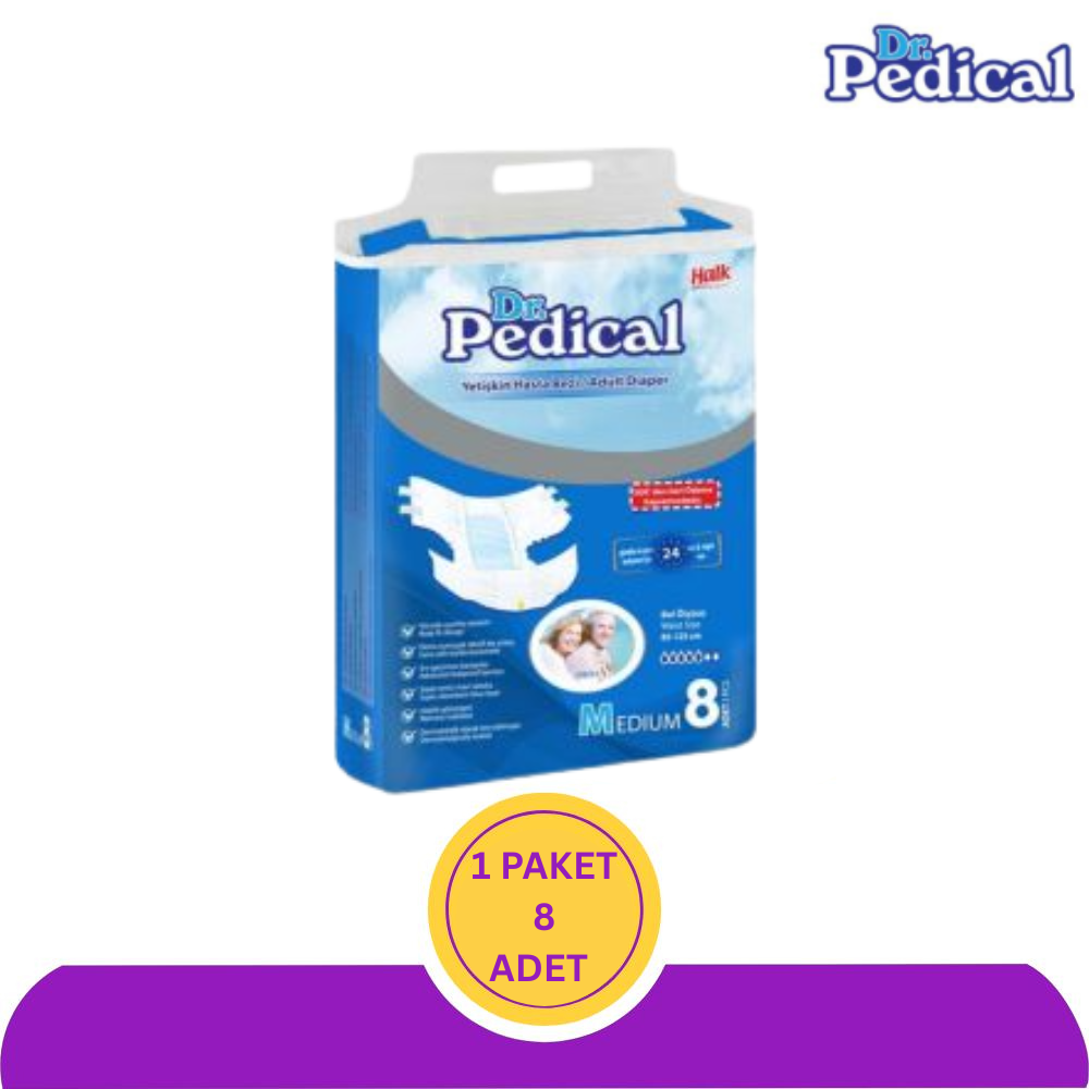 Dr. Pedical Belbantlı Yetişkin Hasta Bezi Orta (M) 8 Adet