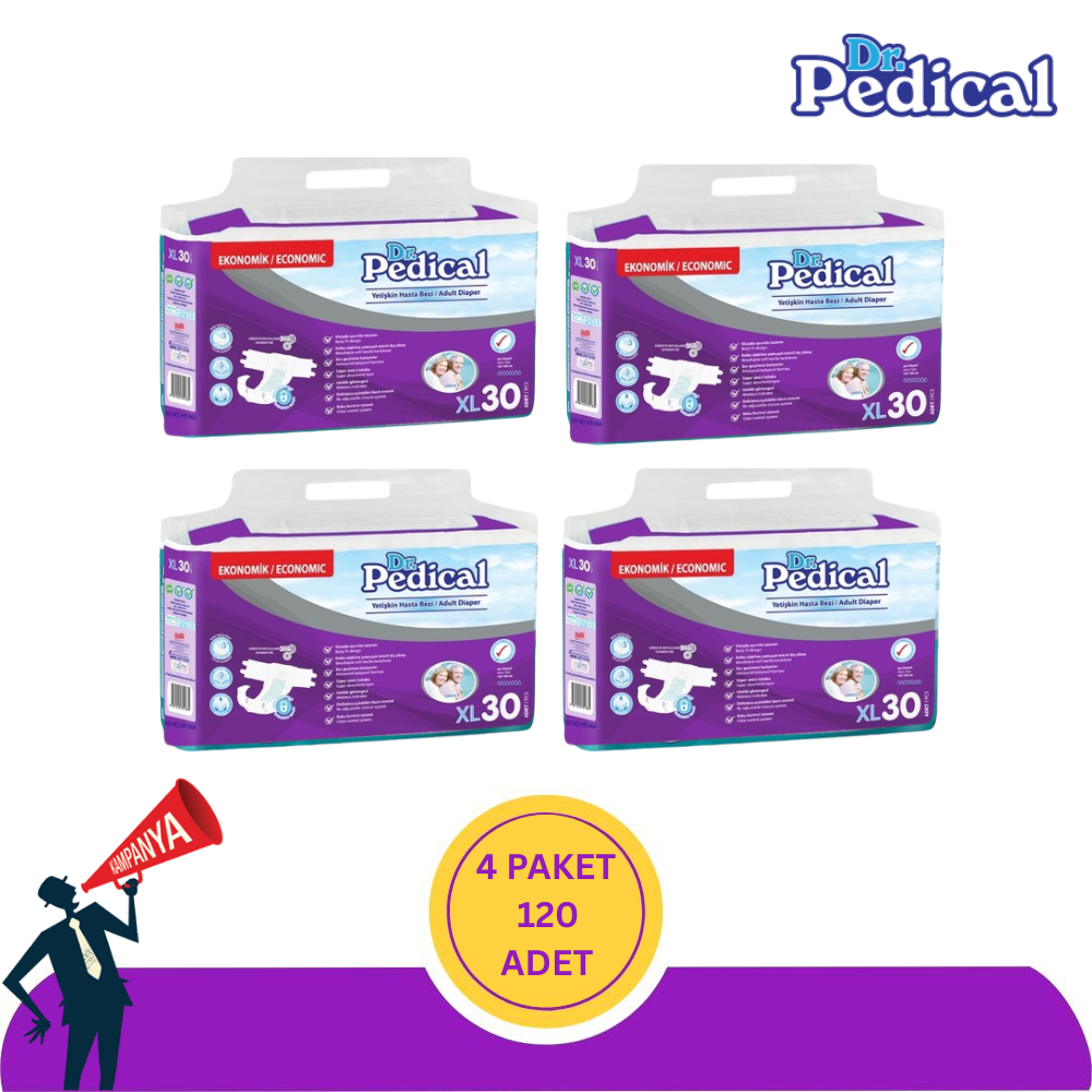 Dr. Pedical Belbantlı Hasta Bezi XL-Extra Large Beden 120 Adet