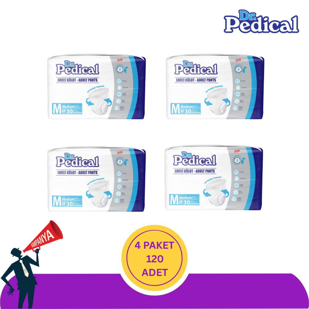 Dr. Pedical Emici Külot Hasta Bezi M-Medium Beden 120 Adet