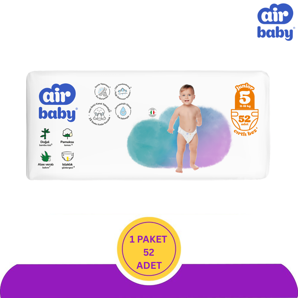 Air Baby Bebek Bezi Jumbo 5 Numara Junior 52'li
