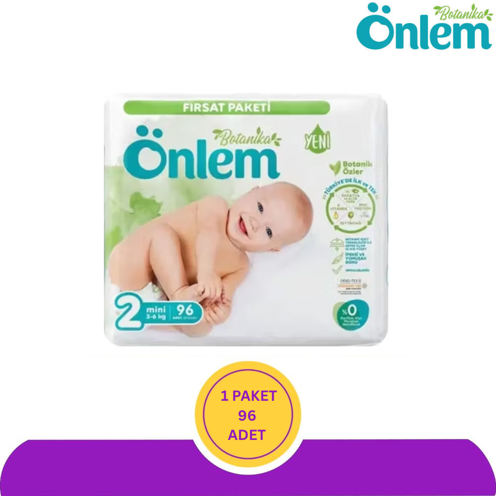 Önlem Botanika No:2 Mini 96 Adet Bebek Bezi