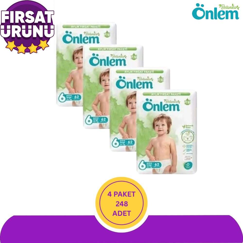 Önlem Botanika No:6 XLarge 248 Adet Bebek Bezi